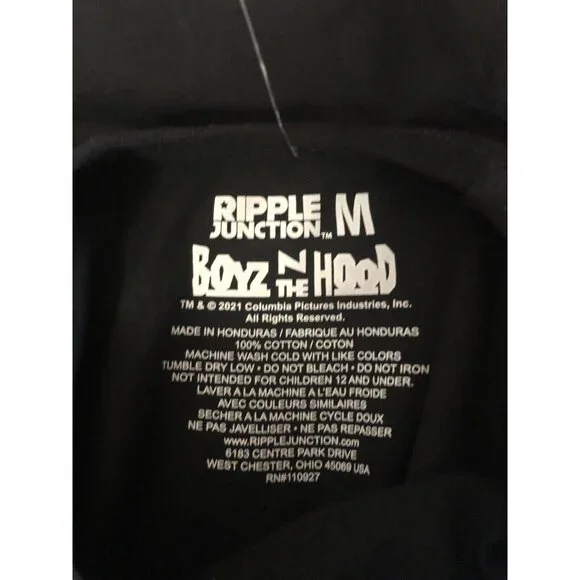 Ripple Junction Boyz N The Hood Mens T Shirt Size Medium Black Short Sleeves - Picture 4 of 4